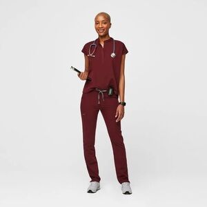 Figs burgundy scrubs